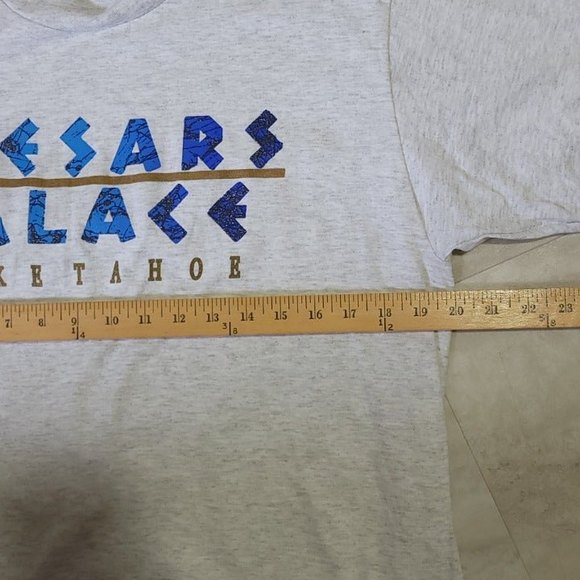 Vintage Caesars Palace Lake Tahoe Graphic Jerzees Gray T-Shirt Large - Picture 5 of 8
